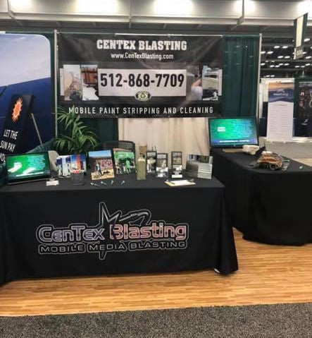 christopher gregg centex blasting tradeshow booth