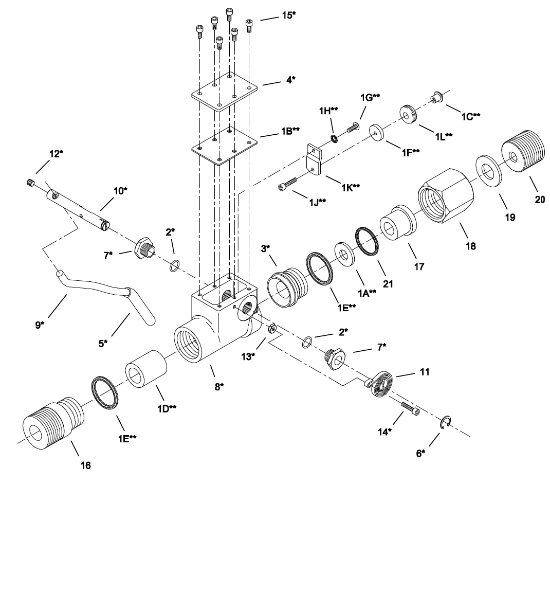 nozzle head shutoff valve repair diagram